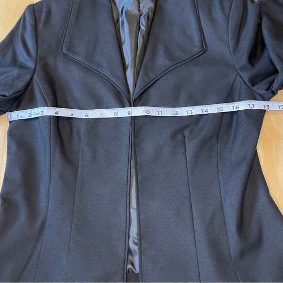 Dress Barn Open Front Rayon Blend Blazer - Black - Picture 7 of 16